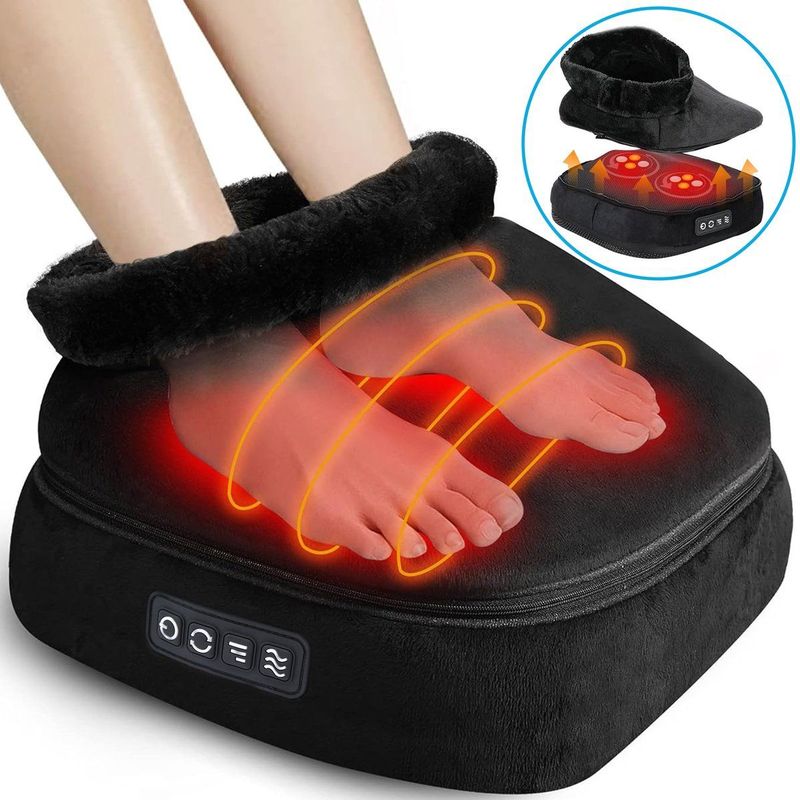 Good4You - 2-in-1 Shiatsu Voet- en Rugmasseur - Massageapparaat met Warmte - Knedende Voetmasseur Machine
