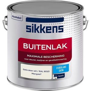 Sikkens Buitenlak - Verf - Zijdeglans - Mengkleur - Gebroken wit / RAL 9010 - 2,5 liter