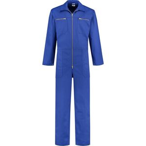 EM Workwear kinderoverall 100% katoen Korenblauw met rits maat 140