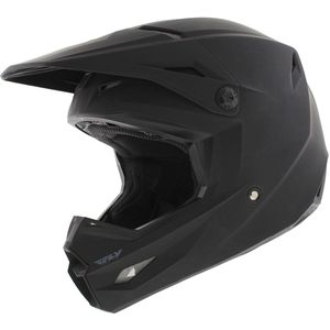 Fly Racing Kinetic crosshelm Solid mat zwart - Maat XL