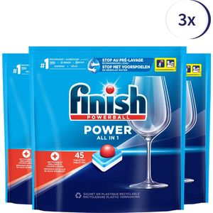 Finish Power All in One 45 tabs - 3 Stuks - Voordeelverpakking