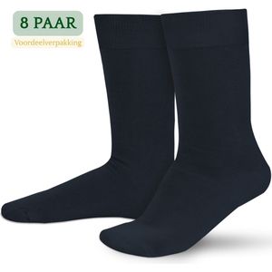 Hipperboo® 8 Paar Bamboe Sokken - Maat 35-38 - Navy Blue - Heren Sokken - Bamboe Kousen