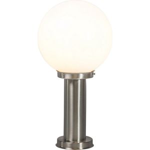 QAZQA sfera - Moderne Dimbare LED Smart Staande Buitenlamp | Staande Lamp voor buiten incl. wifi met Dimmer - 1 lichts - H 50 cm - Staal - Buitenverlichting