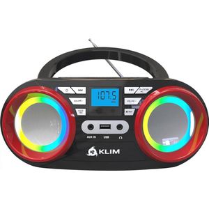 Draagbare CD-boombox met FM-radio, Bluetooth en USB – 2024 Nieuwigheid – Oplaadbare Batterijen, Draadloos en Bekabeld