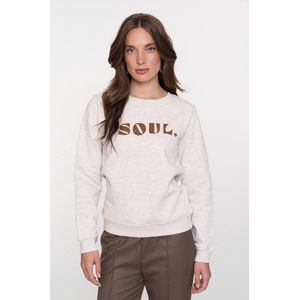 Geisha - Sporty Sweater - Beige Melange - Dames