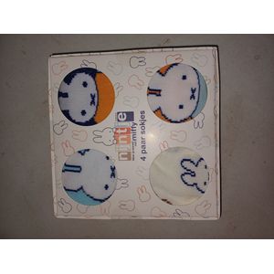 Nijntje - Sokjes - 4 Paar - Biologisch Katoen - Leeftijd 0-6 Maanden