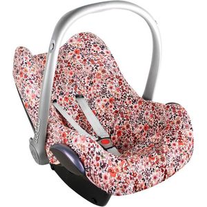 Ukje Maxi Cosi hoes - Geschikt voor Maxi Cosi Cabriofix Pebble Citi - Hoes - Autostoelhoes groep 0 - Perfect Fit - Roze Bloemen