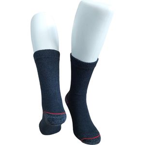 Primair – Outdoor sokken – 4 paar – Antraciet – Maat 39/42 – Met versterkte hak en teen en badstof voet