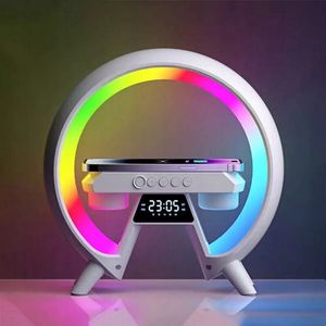 Multifunctionele Draadloze Oplader - Slimme Bluetooth-luidspreker - Wekker en Nachtlampje