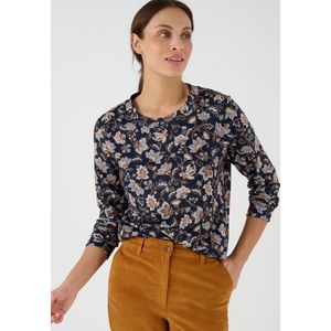 Damart - T-shirt geborsteld warm tricot - Dames - Blauw - XL