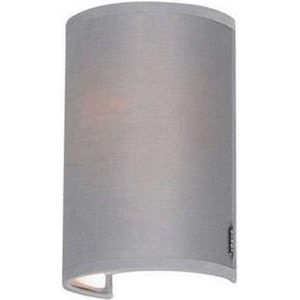 QAZQA drum - Moderne Wandlamp met kap voor binnen - 1 lichts - D 90 mm - Grijs - Woonkamer | Slaapkamer