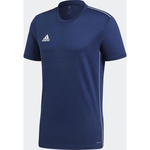 Adidas Core 18  Sportshirt Heren - Dark Blue/White - Maat XS