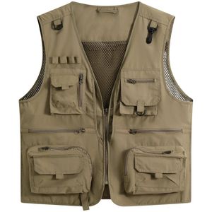 YOUTHUP Herenvest met meerdere zakken - Mesh voering - XL