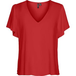 VERO MODA - VMEASY JOY - Top - Dames - V-Hals - Korte Mouwen - Regular Fit