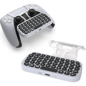 DrPhone GameBoard - Draadloze Toetsenbord PS5-controller – Bluetooth Aansluiten - Keyboard – PS5 Accessoires - Wit