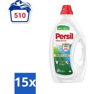 Persil Fresh Active - Vloeibaar Wasmiddel - Witte en Gekleurde Was - 34 Wasbeurten - Bulkverpakking - 15 stuks