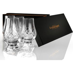 Whiskyglazen Cut 4 stuks - Geschenkverpakking - Loodkristal - Glencairn Crystal Scotland