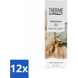 Therme - Hammam - Bodyolie Spray - Hydraterend - Verzorgend - 125ml - Voordeelverpakking - 12 stuks