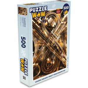 Puzzel Goud - Snelweg - Steden - Legpuzzel - Puzzel 500 stukjes