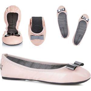 Butterfly Twists – ballerina schoenen dames – Chloe Dusty Pink Metal – maat 38 - ballerina schoenen meisjes - Moederdag - Cadeau