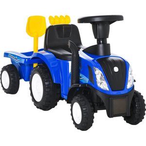 HOMCOM - Schuifwagen - met aanhanger - comfortabele pasvorm - Blauw