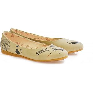 GOBY - Scratch Me - Ballerinas - Flats - Hoge kwaliteit - Handmade - Meisjesprint - Maat 35