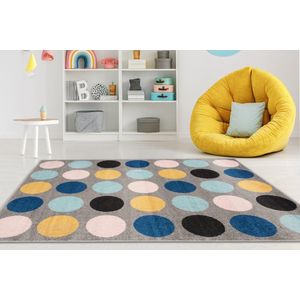 Mazovia Tapijt Kleurrijk Modern Figuren en Vormen,Gestipt - Woonkamer - Rechthoek Voeten Vloerverwarming OEKO-TEX® Certificaat - 160 x 220 cm