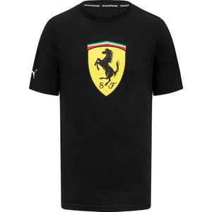 Ferrari Large Logo Shirt Zwart XS - Lewis Hamilton - Charles Leclerc