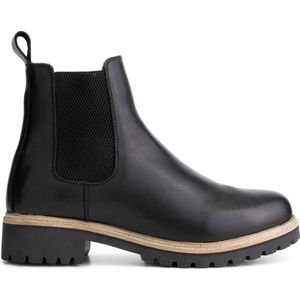 Travelin' Risnes Dames Chelsea boots Leer - Zwart leren enkellaarzen - Maat 36