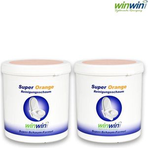 2x winwinCLEAN Super Orange WC reiniging schuim 1KG, Active Orange, wc reiniger, ontstopper, wasmachine reiniger