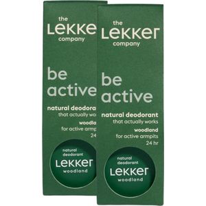 The Lekker Company deodorant crème woodland duoverpakking