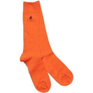 Swole Panda - effen bamboe sokken heren - oranje - luxe naadloze sokken