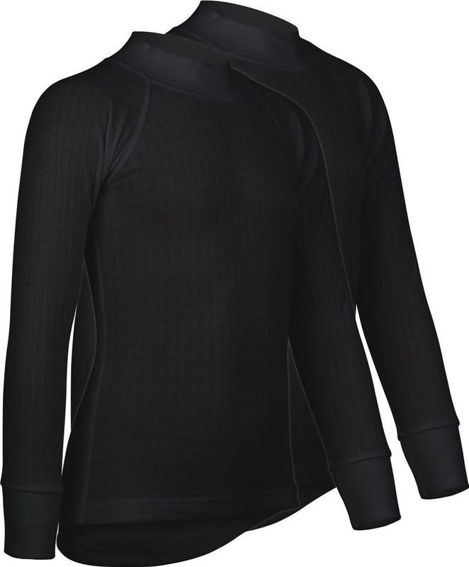 Avento - Thermoshirt - Zwart - 2-Pack - Kinderen