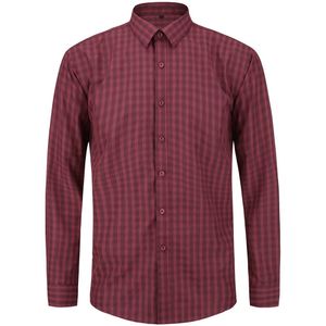 Allthemen Heren Geruit Overhemd Met Lange Mouw - Zaken Regular Fit Overhemd - L