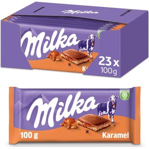 Milka Chocoladetablet - Melkchocolade - Karamel - 23 x 100gram