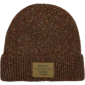 Barbour Eston Beanie Hat Dark Sand