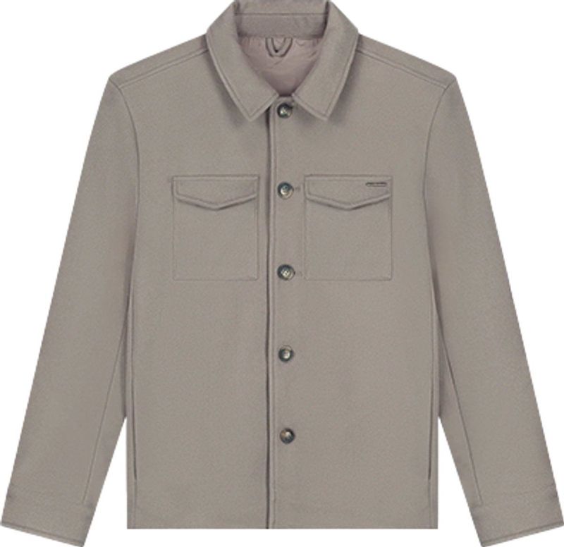 Malelions Wool Shacket - Mulch Brown XS