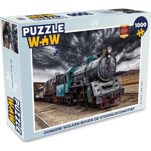 Puzzel Donkere wolken boven de stoomlocomotief - Legpuzzel - Puzzel 1000 stukjes volwassenen