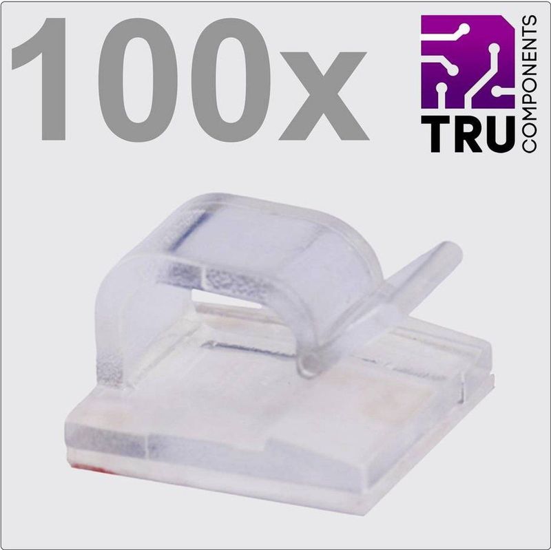 Kabelclip - Transparant - Zelfklevend - 100 Stuk