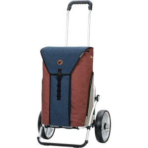 Andersen SHOPPER MANUFAKTUR Boodschappentrolley Royal Shopper Oli. P 2.0 Blue Veelkleurig 107cm