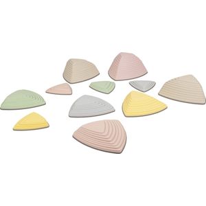 KiddyMoon Balancing Stones Voor Kinderen 11 Stuks River Stones Babies Hilltops Om Balans te Bevorderen Motorische Vaardigheden En Coördinatie Stepping Stones Voor Peuters Bevordert Antislip