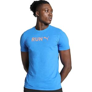 Puma Grafische Tee Run Puma T-Shirt Voor Heren - Sportwear - Volwassen