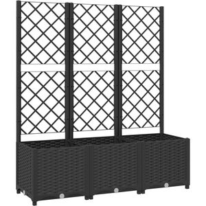 vidaXL-Plantenbak-met-latwerk-120x40x136-cm-polypropeen-zwart