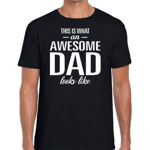 Awesome Dad cadeau vaderdag t-shirt zwart heren - Vaderdag cadeau