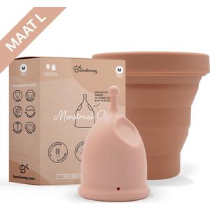 Bamboozy Set Menstruatiecup Maat L + Sterilisator - Herbruikbare Menstruatie Cup Period Menstrueren Zero Waste