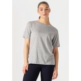 CC Heart Regular Shirt Tops & T-shirts Dames - Shirt - Lichtgrijs - Maat XS