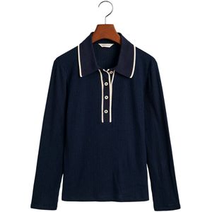 Gant 4201269 Lange Mouw Poloshirt Blauw S Vrouw