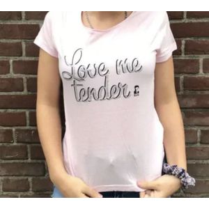 Elvis Presley Love Me Tender Roze T-shirt - S