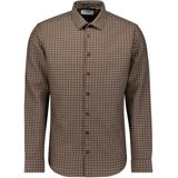No Excess - Overhemd - Taupe/Zwart/Wit - Geruit - Lange Mouw