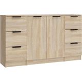 VidaXL-Dressoirs-3-st-bewerkt-hout-sonoma-eiken